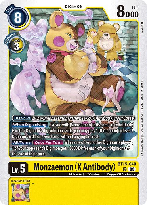 Monzaemon (X Antibody), Exceed Apocalypse BT15-040 C