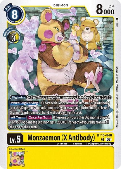 Monzaemon (X Antibody), Exceed Apocalypse BT15-040 C