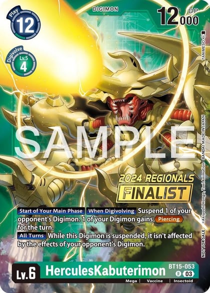 HerculesKabuterimon (2024 Regionals Finalist), Exceed Apocalypse BT15-053 R