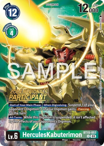 HerculesKabuterimon (2024 Regionals Participant), Exceed Apocalypse BT15-053 R