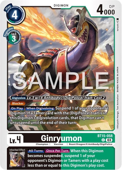 Ginryumon, Exceed Apocalypse BT15-058 C