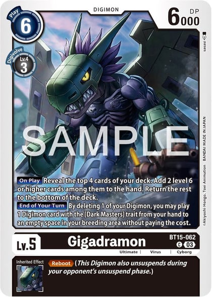 Gigadramon, Exceed Apocalypse BT15-062 C