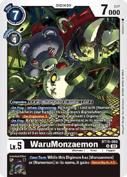 WaruMonzaemon, Exceed Apocalypse BT15-065 U