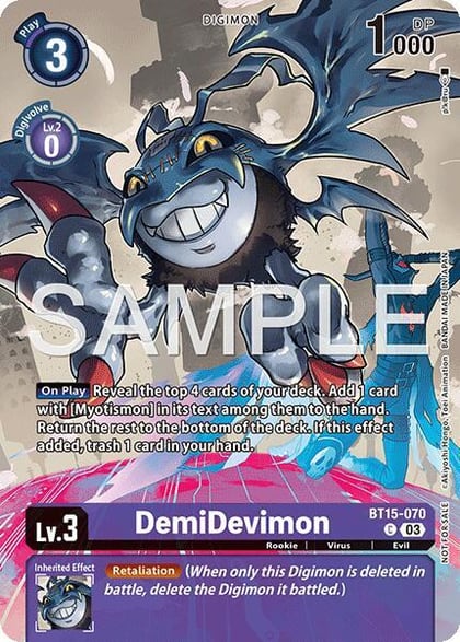 DemiDevimon (Sinister Order Legend Pack), Exceed Apocalypse BT15-070 C