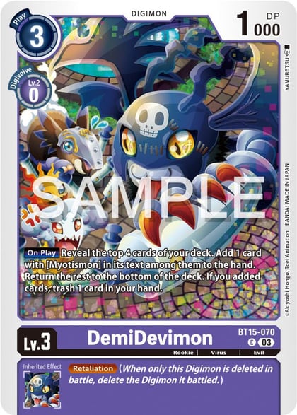 DemiDevimon, Exceed Apocalypse BT15-070 C