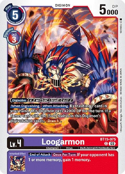 Loogarmon, Exceed Apocalypse BT15-075 C