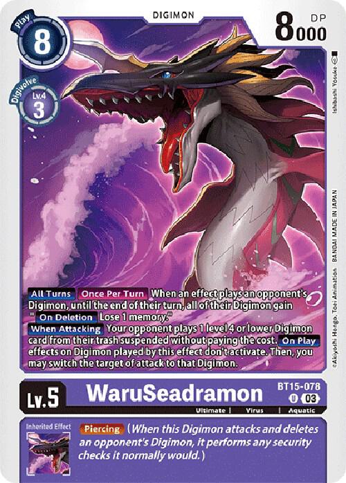 WaruSeadramon, Exceed Apocalypse BT15-078 U