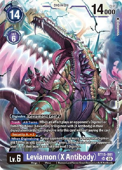 Leviamon (X Antibody), Exceed Apocalypse BT15-081 SR