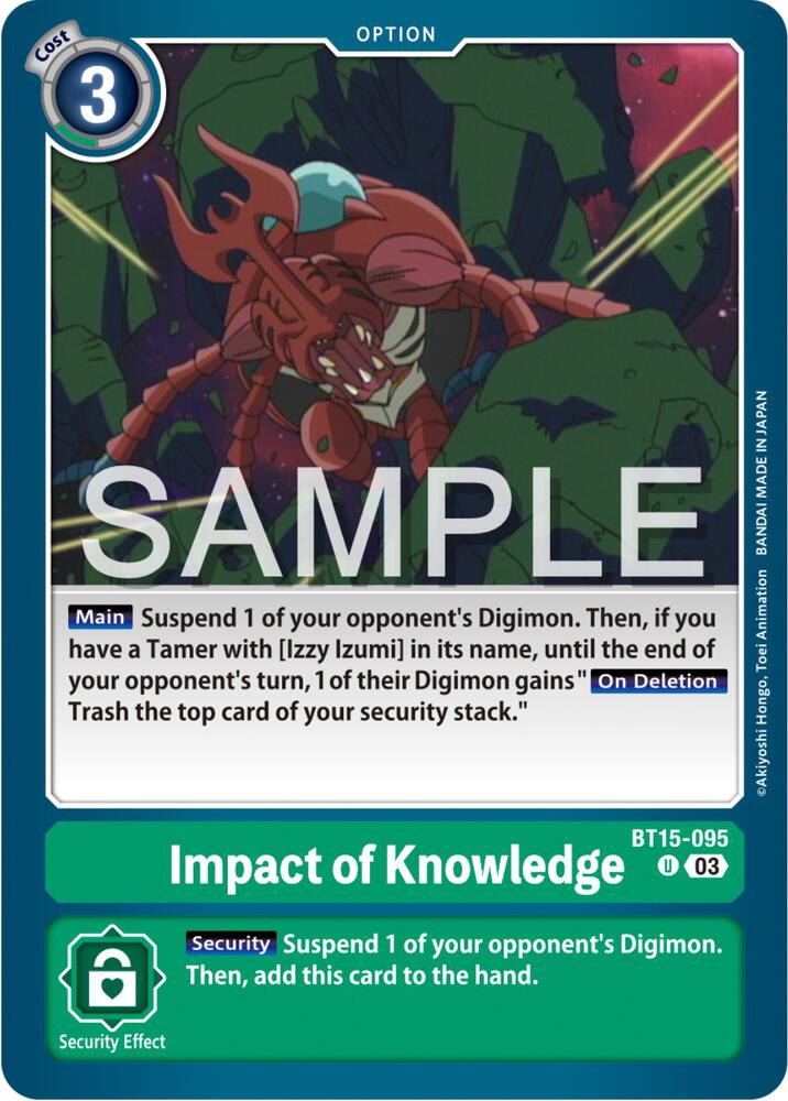 Impact of Knowledge, Exceed Apocalypse BT15-095 U