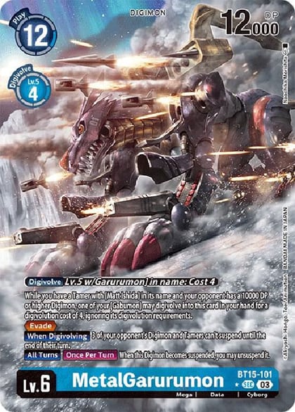 MetalGarurumon (Alternate Art), Exceed Apocalypse BT15-101 SEC