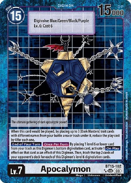 Apocalymon (Special Edition Alternate Art), Exceed Apocalypse BT15-102 SEC