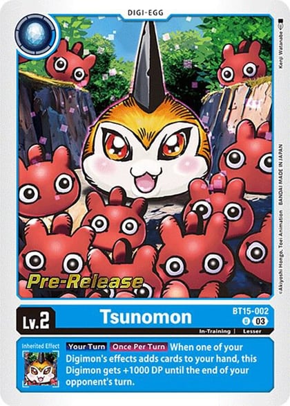 Tsunomon, Exceed Apocalypse Pre-Release Cards BT15-002 U
