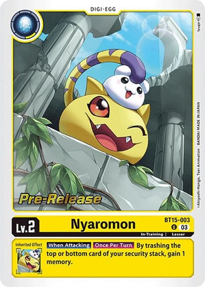 Nyaromon, Exceed Apocalypse Pre-Release Cards BT15-003 U