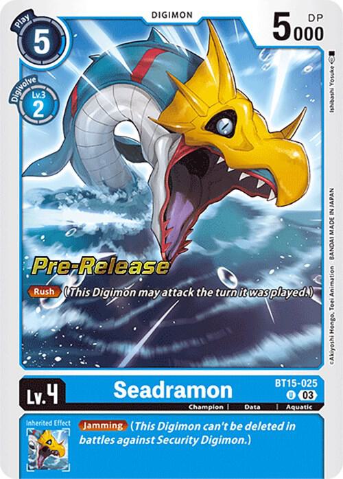 Seadramon, Exceed Apocalypse Pre-Release Cards BT15-025 U