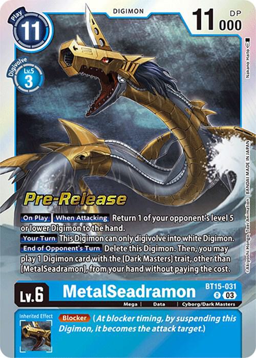 MetalSeadramon, Exceed Apocalypse Pre-Release Cards BT15-031 R