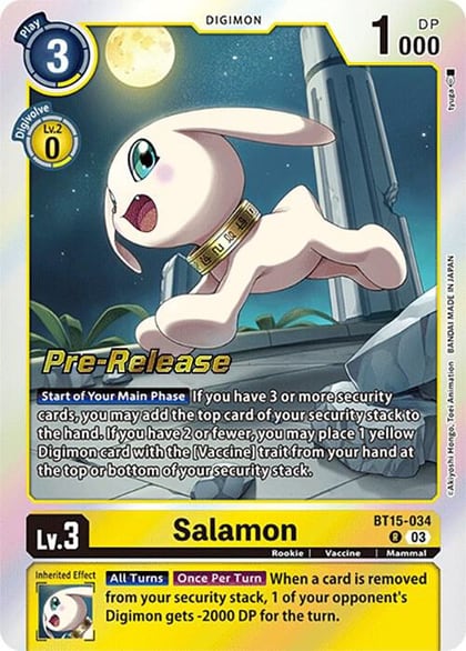 Salamon, Exceed Apocalypse Pre-Release Cards BT15-034 R