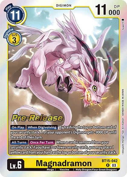 Magnadramon, Exceed Apocalypse Pre-Release Cards BT15-042 R