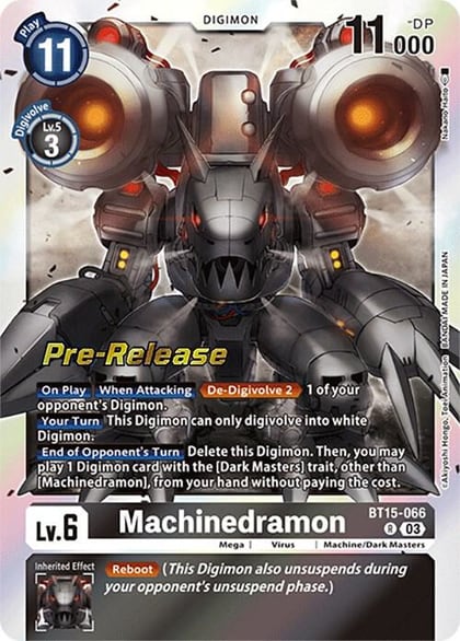 Machinedramon, Exceed Apocalypse Pre-Release Cards BT15-066 R