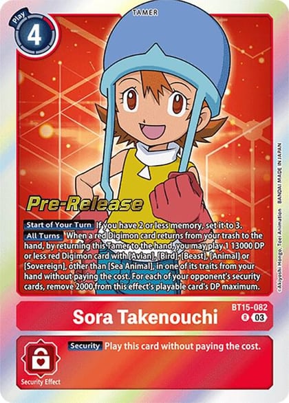 Sora Takenouchi, Exceed Apocalypse Pre-Release Cards BT15-082 R