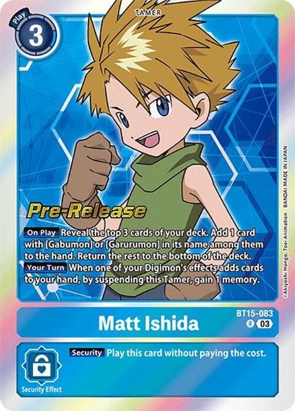 Matt Ishida, Exceed Apocalypse Pre-Release Cards BT15-083 R