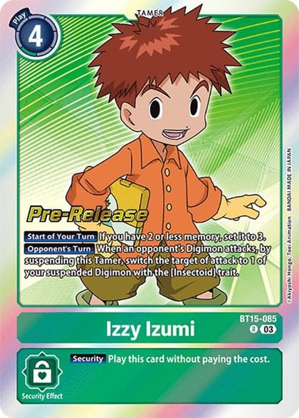 Izzy Izumi, Exceed Apocalypse Pre-Release Cards BT15-085 R