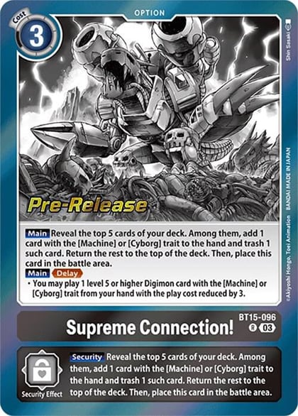 Supreme Connection!, Exceed Apocalypse Pre-Release Cards BT15-096 R