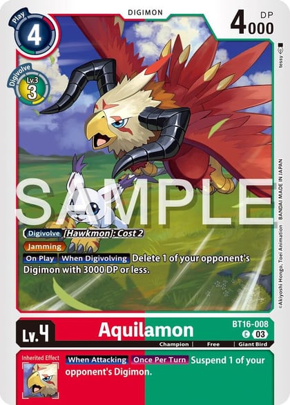 Aquilamon, Beginning Observer BT16-008 C