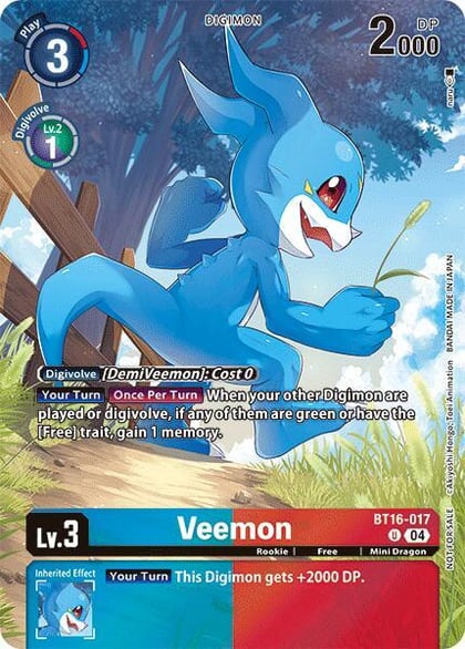 Veemon (Legend Pack 2024), Beginning Observer BT16-017 U