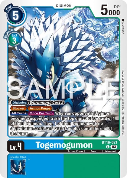 Togemogumon, Beginning Observer BT16-021 C