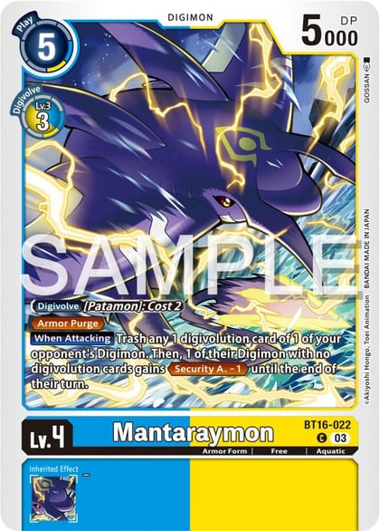 Mantaraymon, Beginning Observer BT16-022 C