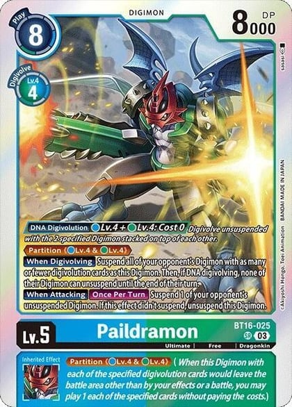 Paildramon, Beginning Observer BT16-025 SR