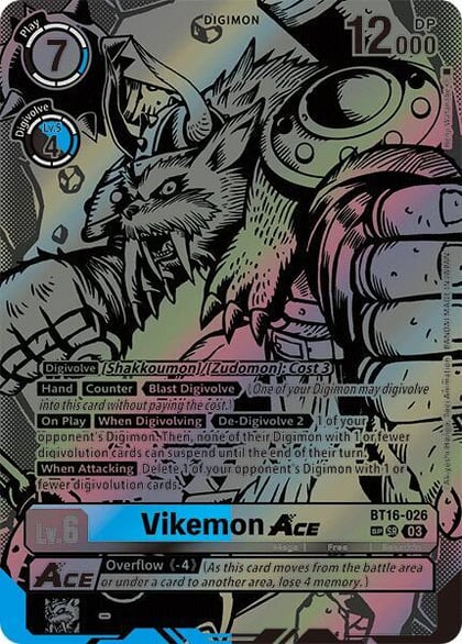 Vikemon ACE (Textured), Beginning Observer BT16-026 SR