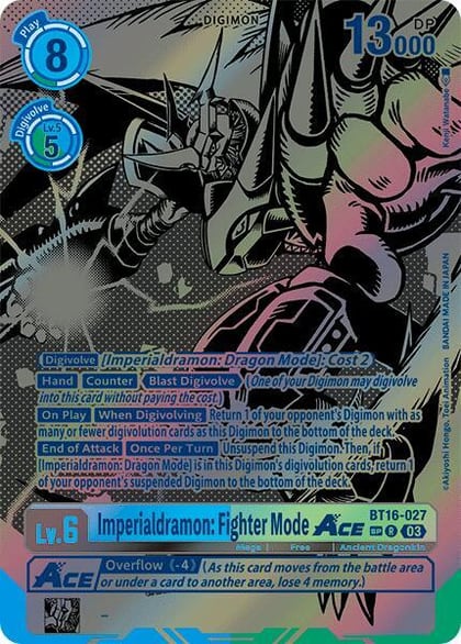 Imperialdramon: Fighter Mode ACE (Textured), Beginning Observer BT16-027 R