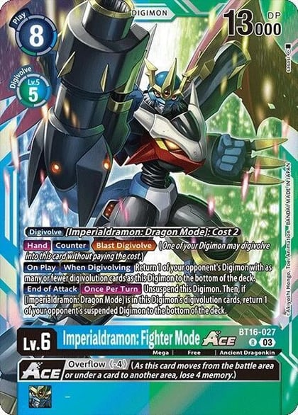 Imperialdramon: Fighter Mode ACE, Beginning Observer BT16-027 R