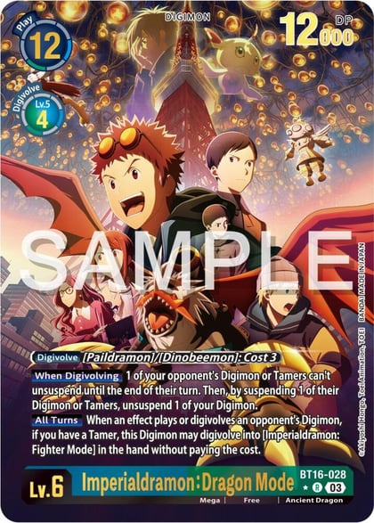 Imperialdramon: Dragon Mode (Alternate Art), Beginning Observer BT16-028 R