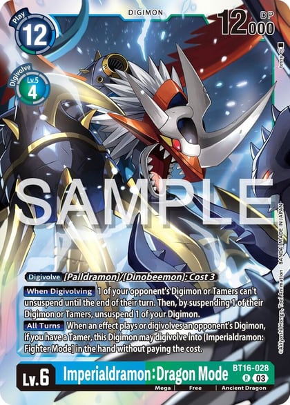 Imperialdramon: Dragon Mode, Beginning Observer BT16-028 R
