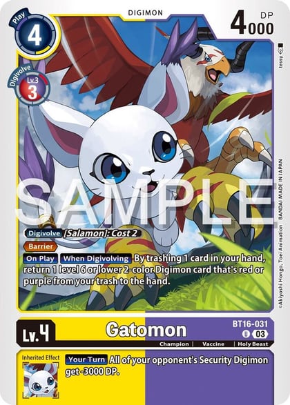 Gatomon, Beginning Observer BT16-031 U
