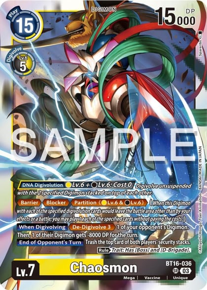 Chaosmon, Beginning Observer BT16-036 SR