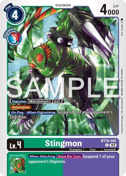 Stingmon, Beginning Observer BT16-041 U