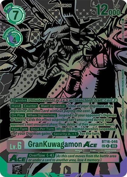 GranKuwagamon ACE (Textured), Beginning Observer BT16-046 R