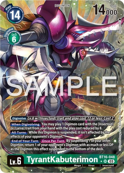 TyrantKabuterimon (Alternate Art), Beginning Observer BT16-048 SR