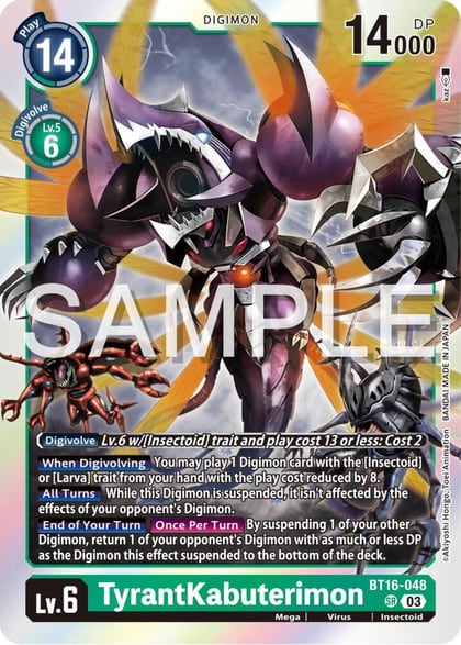 TyrantKabuterimon, Beginning Observer BT16-048 SR