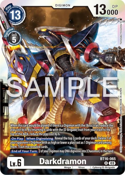 Darkdramon, Beginning Observer BT16-065 R