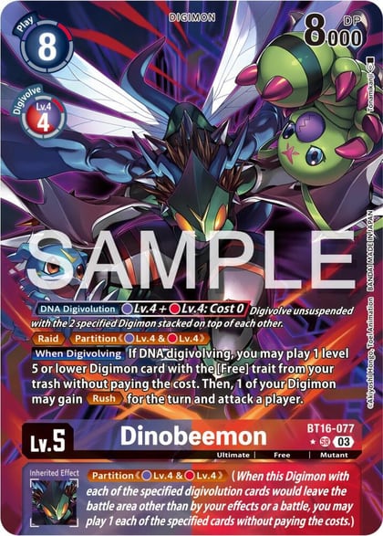 Dinobeemon (Alternate Art), Beginning Observer BT16-077 SR