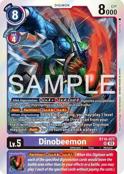 Dinobeemon, Beginning Observer BT16-077 SR