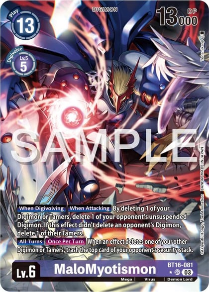 MaloMyotismon (Alternate Art), Beginning Observer BT16-081 SR