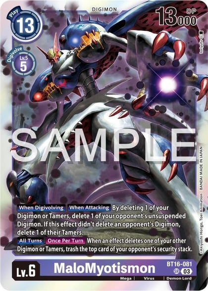MaloMyotismon, Beginning Observer BT16-081 SR