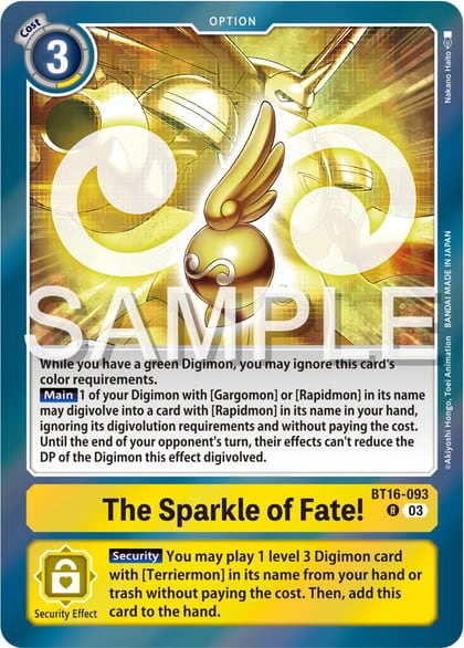The Sparkle of Fate!, Beginning Observer BT16-093 R