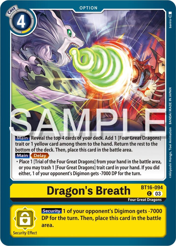 Dragon's Breath, Beginning Observer BT16-094 C