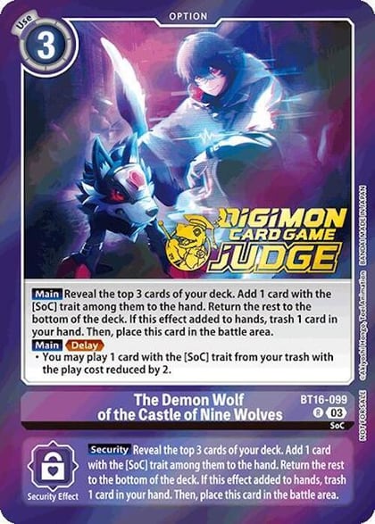 The Demon Wolf of the Castle of Nine Wolves (Judge Pack 6), Beginning Observer BT16-099 R
